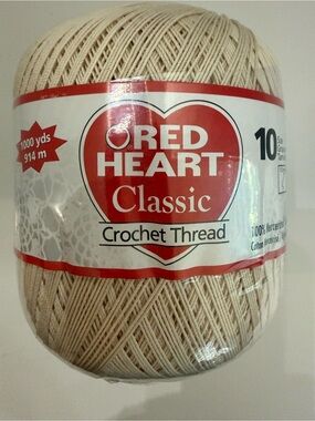 Red Heart Classic Crochet Thread in Beige